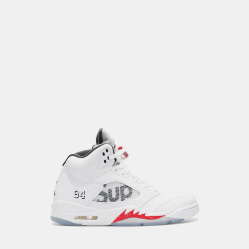 AIR JORDAN 5 x SUPREME "WHITE"
