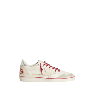 Sneakers Ball Star - Golden Goose - Blanc Rouge - profil - Wearline