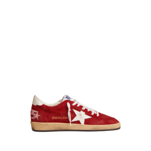 Sneakers Ball Star - Golden Goose - Blanc Rouge - silhouette - Wearline