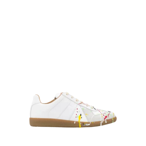 Sneakers Replica Paint « White » - Maison Margiela - Blanc - matiere - Wearline
